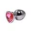 Анальна пробка Fantasy Silver Butt Plug Heart-Shaped M 8 см (рожевий) - мініатюра 2