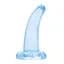 Фаллоимитатор RealRock Crystal Clear, 12 см (голубой) - миниатюра 5