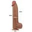 Фаллоимитатор LoveToy Sliding-Skin Dual Layer Dong King Sized 36 см телесный - миниатюра 21