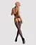 Сетчатый бодистокинг с имитацией топа пояса и чулок Obsessive Bodystocking N108 черный комб S/M/L - миниатюра 4