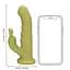 Вібратор-кролик Loveline Ultra Soft Silicone Rotating зелений - мініатюра 8