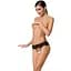 Кружевные стринги с доступом Senia Thong black - Passion L/XL - миниатюра 1