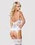 Сатиновый кружевной корсет Obsessive Obsessive 810-COR-2 babydoll & thong S/M - миниатюра 2