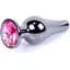 Анальна пробка Boss Of Toys Boss Series - Jewellery Dark Silver Butt Plug Pink, BS6400053, Срібний / Яскраво-рожевий - мініатюра 1