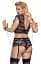 Комплект Cottelli Bondage Bra Set 4XL черный - миниатюра 3