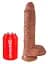 Фалоімітатор King Cock With Balls 10" 25 см коричневий - мініатюра 4