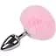 Металлическая анальная пробка Кроличий хвостик Alive Fluffy Plug L Pink диаметр 3.9 см - миниатюра 1