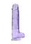 Фаллоимитатор Realrock Crystal Clear 9" 22 см фиолетовый - миниатюра 4