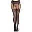 Колготки Leg Avenue Fishnet tights with back seam One size Black задній шов мереживо сітка - мініатюра 1