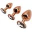 Металева анальна пробка Wooomy Tralalo Rose Gold Метал Plug size L діаметр 4 см довжина 9 см - мініатюра 4