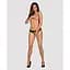 Мереживні танга з доступом Obsessive Contica crothchles Thong L/XL, чорні - мініатюра 3