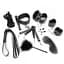 Набір Art of Sex - Spikes BDSM Set LeaTher, 10 предметів, натуральна шкіра, Чорний - мініатюра 3