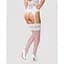 Панчохи під пояс із широким мереживом Obsessive 810-STO-2 stockings S/M, білі - мініатюра 2