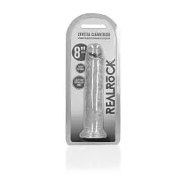 Фалоімітатор RealRock Crystal Clear 8'' 22 см (прозорий) - мініатюра 9