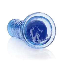 Фалоімітатор RealRock Crystal Clear 9'' 25 см (блакитний) - мініатюра 6