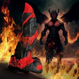 Фалоімітатор XR Brands Master Series Monster 23 см (червоний з чорним) - мініатюра 13