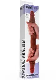 Фалоімітатор Get Real Foreskin D-Dong, 40 см (коричневий) - мініатюра 6