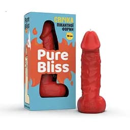 Свічка у вигляді члена Pure Bliss Big Red 18 см - мініатюра 5