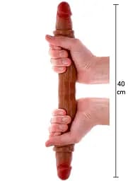 Фалоімітатор Get Real Foreskin D-Dong, 40 см (коричневий) - мініатюра 2