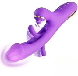 Вібратор I’MCUM Tap & Flap з подвійною стимуляцією всмоктування + імітація поштовхів (7970379617733)