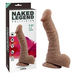 Фалоімітатор Naked Legend Politician 7.7 19.5 см коричневий - мініатюра 6
