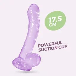 Фалоімітатор Crushious Hudini Jelly 17.5 см (фіолетовий) - мініатюра 9