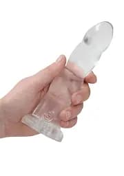 Фалоімітатор RealRock Crystal Clear 7" 18 см (прозорий) - мініатюра 6