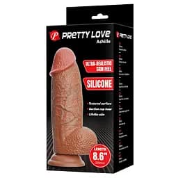 Фалоімітатор Pretty Love Achille 22 см коричневий - мініатюра 6