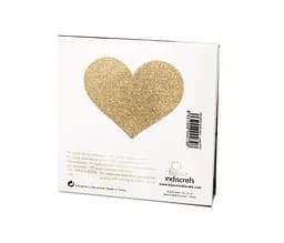 Наклейки на соски Bijoux Indiscrets Flash Glitter Pasties Heart 2 шт. золотий - мініатюра 4