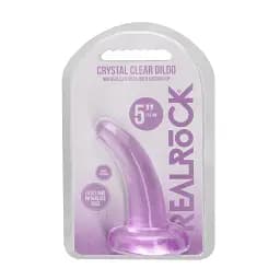 Фалоімітатор Realrock Crystal Clear Dildo 5" 11.5 см фіолетовий - мініатюра 2
