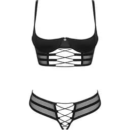 Комплект Obsessive Roxelia 2-pcs crotchless set M/L - мініатюра 3