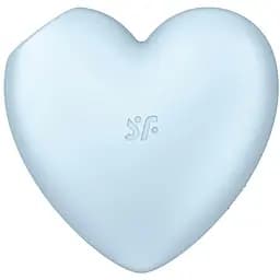 Вакуумний стимулятор-серце з вібрацією Satisfyer Cutie Heart Blue - мініатюра 4