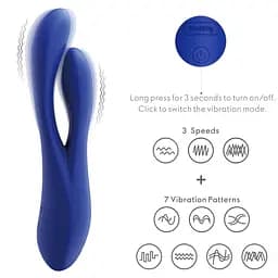 Вібратор Lovetoy L’Allure Pulse 19 см (синій) - мініатюра 10