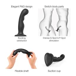 Насадка для страпону Strap-On-Me Dildo Plug P&G Black XL - мініатюра 3