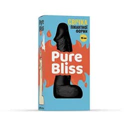 Свічка у вигляді члена Pure Bliss Mini Black 15 см - мініатюра 6