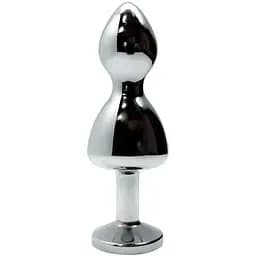 Металева анальна пробка Wooomy Lollypop Double Ball Metal Plug L - мініатюра 2