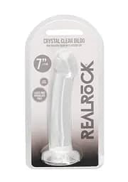 Фалоімітатор RealRock Crystal Clear 6.7" 17 см (прозорий) - мініатюра 6