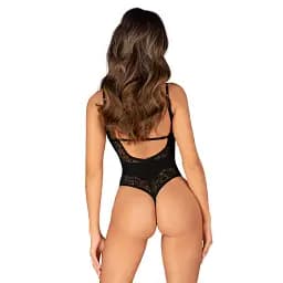 Боді Obsessive Bellastia otwarte XL/2XL (чорний) - мініатюра 12