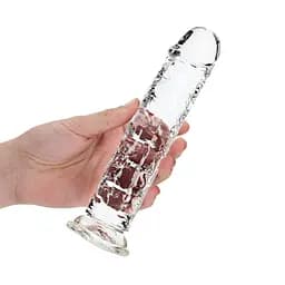 Фалоімітатор RealRock Crystal Clear 8'' 22 см (прозорий) - мініатюра 2