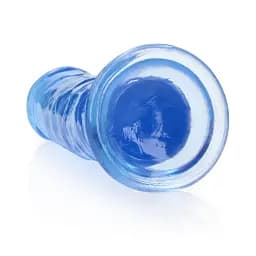 Фалоімітатор RealRock Crystal Clear 8'' 22 см (блакитний) - мініатюра 4