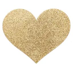 Наклейки на соски Bijoux Indiscrets Flash Glitter Pasties Heart 2 шт. золотий - мініатюра 3