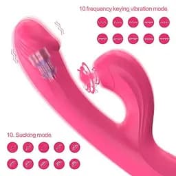 Вібратор з 20 режимами стимуляції клітора і точки G USB 21,3 см Фіолетовий - мініатюра 2