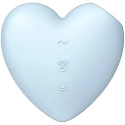 Вакуумний стимулятор-серце з вібрацією Satisfyer Cutie Heart Blue - мініатюра 6