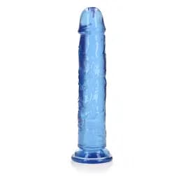 Фалоімітатор RealRock Crystal Clear 9'' 25 см (блакитний) - мініатюра 13