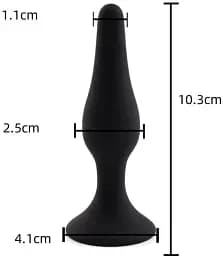 Анальна пробка I’MCUM Black Button розмір S з медичного силікону Чорна (7970379617700) (IM-BBPlug_S)