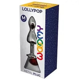 Металева анальна пробка Wooomy Lollypop Double Ball Metal Plug Red M діаметр 3.1 см довжина 9.4 см - мініатюра 3