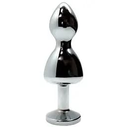 Металева анальна пробка Wooomy Lollypop Double Ball Metal Plug Blue L діаметр 3.5 довжина 10.5 см - мініатюра 2