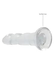 Фалоімітатор RealRock Crystal Clear 7" 18 см (прозорий) - мініатюра 5