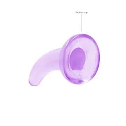 Фалоімітатор Realrock Crystal Clear Dildo 5" 11.5 см фіолетовий - мініатюра 3