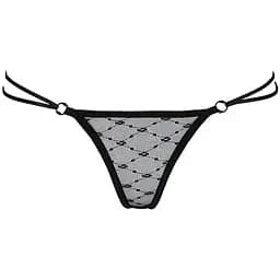Трусики на зав'язочках з боків Passion Exclusive ZITA Thong Black S/M - мініатюра 5